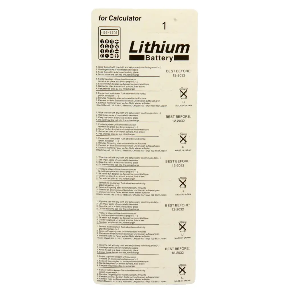 5x Blister Pila Batería Maxell 2032 Mod CR2032 3V 225mAh Tipo Botón