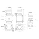 Interruptor Botón Pulsador Push Button Arranque Industrial YJ139-LA38 1NO+1NC Verde