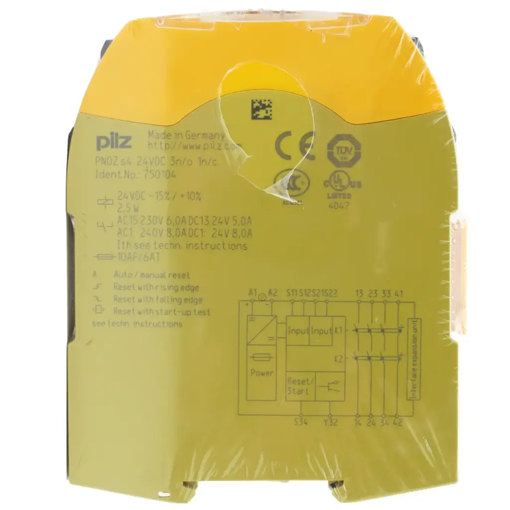 Relevador De Seguridad Pilz 750104 24V DC 3Pts-No Serie 6a Pnoz4