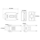 Conector Adaptador Macho CAMDB9RC DB9 RS232 Serial Terminal Con Clemas 