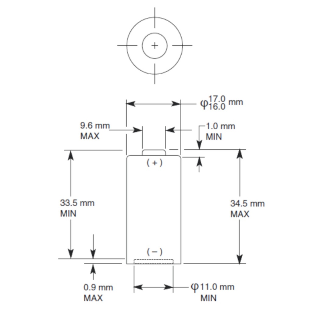 Pila Batería Panasonic CR123A 3V De Litio