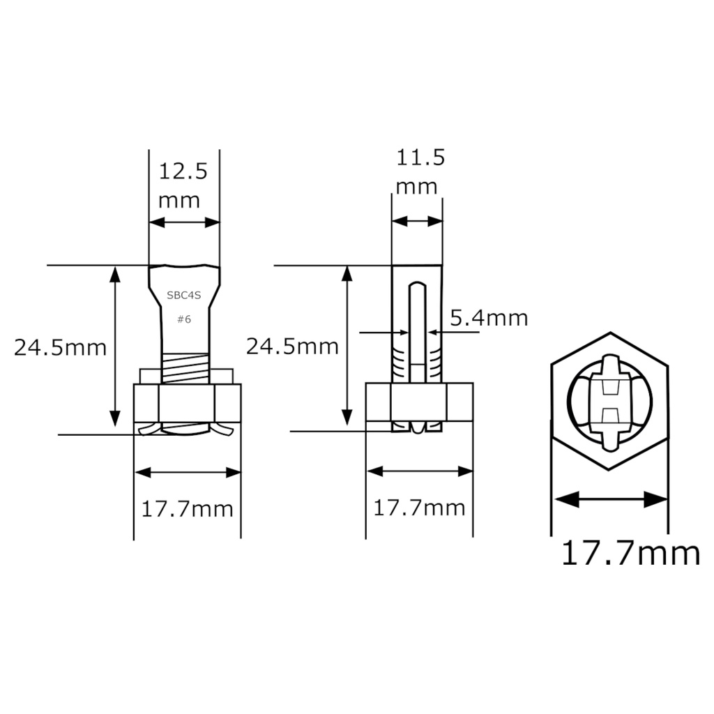 Conector Mecánico con Perno Dividido Panduit SBC4S-C
