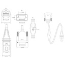 Cable Comunicación Serial Honeywell CBL-020-300-C00 DB9 Hembra RS232 3m