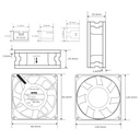 Ventilador NMB 2410VL-S5W-B59 A90L-0001-0581 24V DC 0.11A 60mm x 60mm x 25mm