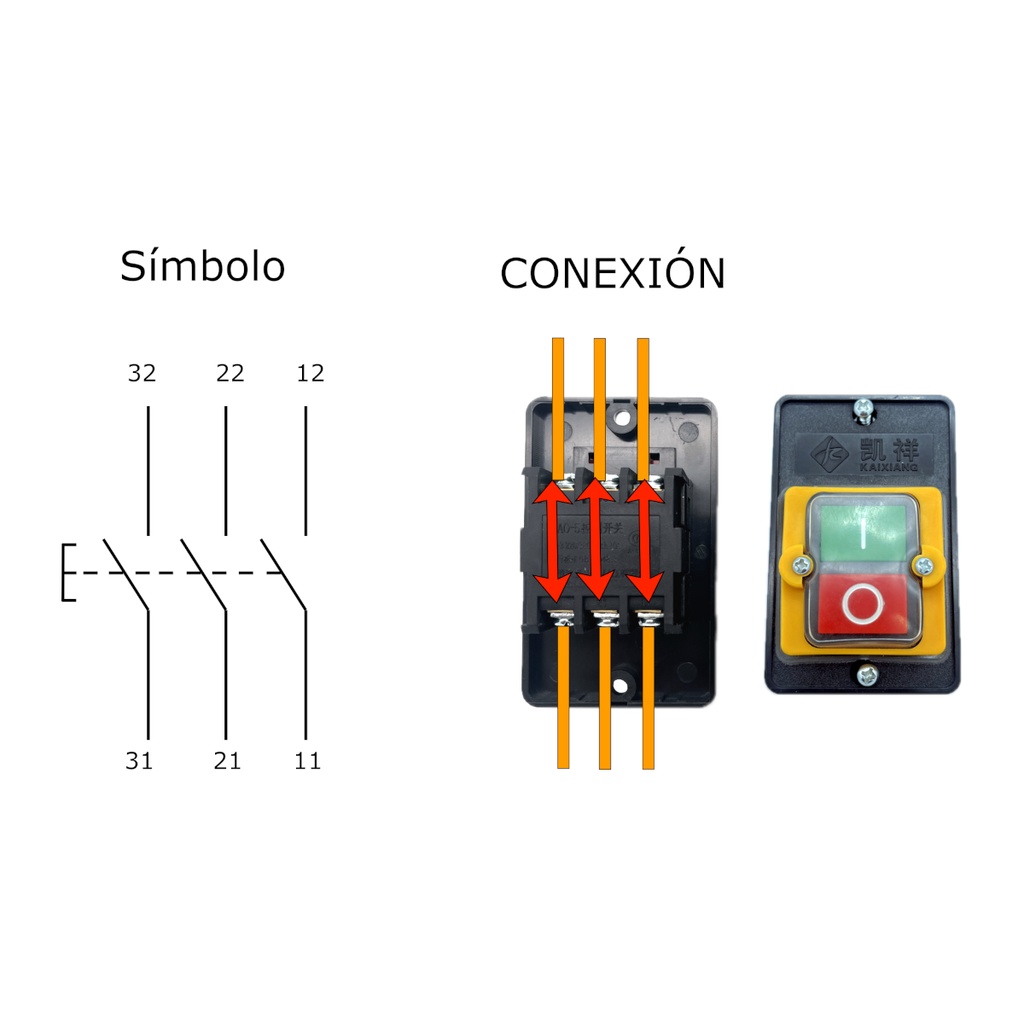 Interruptor Botonera Kao-10kh Manual Control Motor Ip65