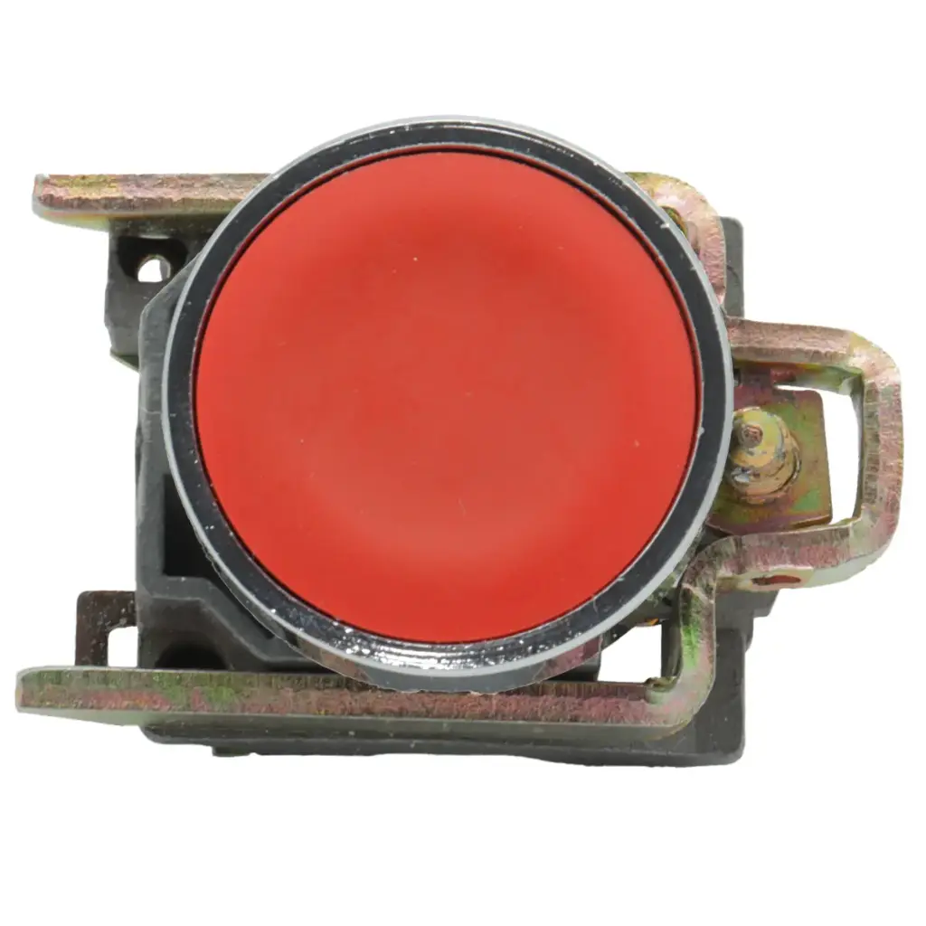 Interruptor Botón Push Button XB4BA42 Ø22 NC Rojo Retorno Resorte Nivelado
