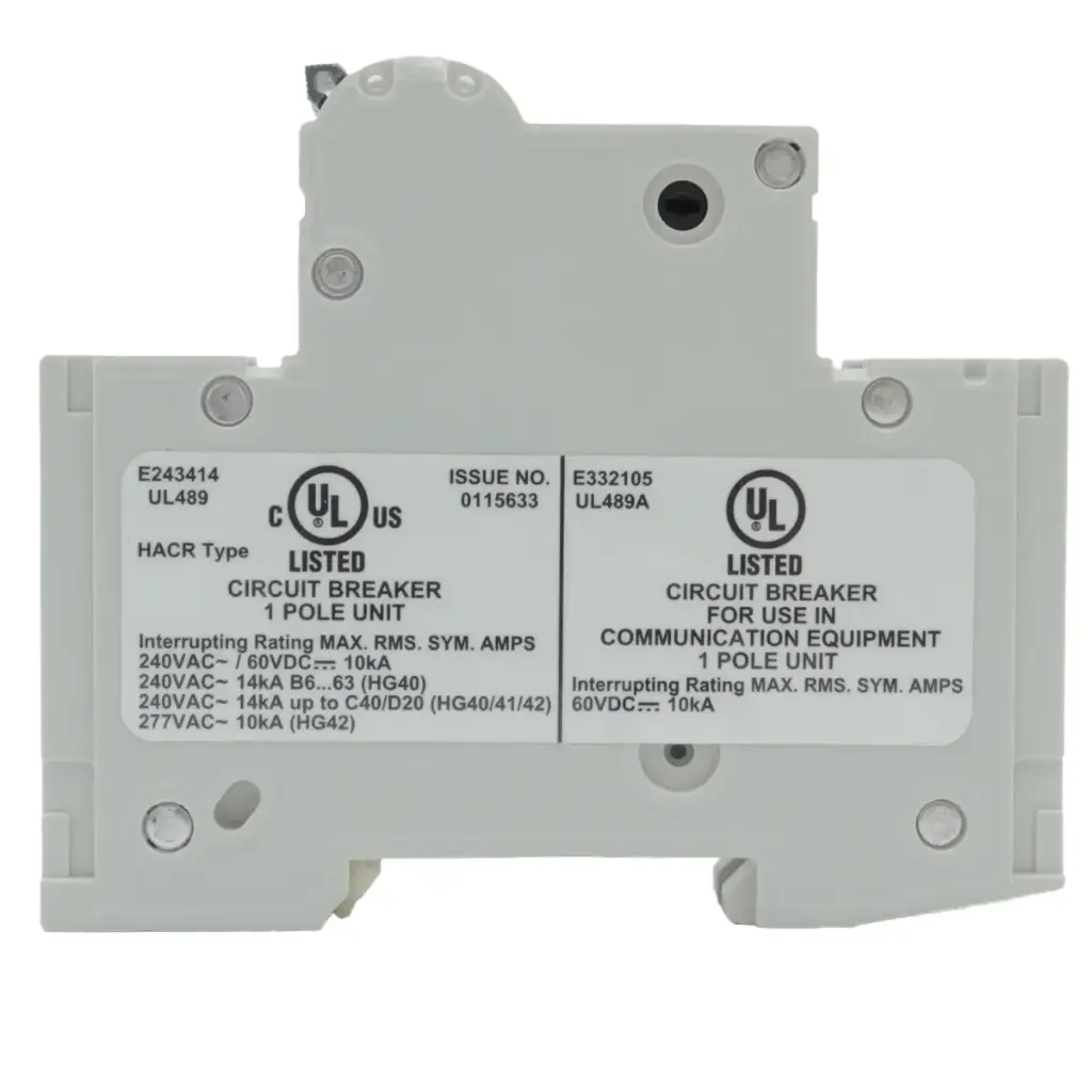 Interruptor Automático Miniatura Siemens 5SJ4110-7HG40 240VAC / 60V DC