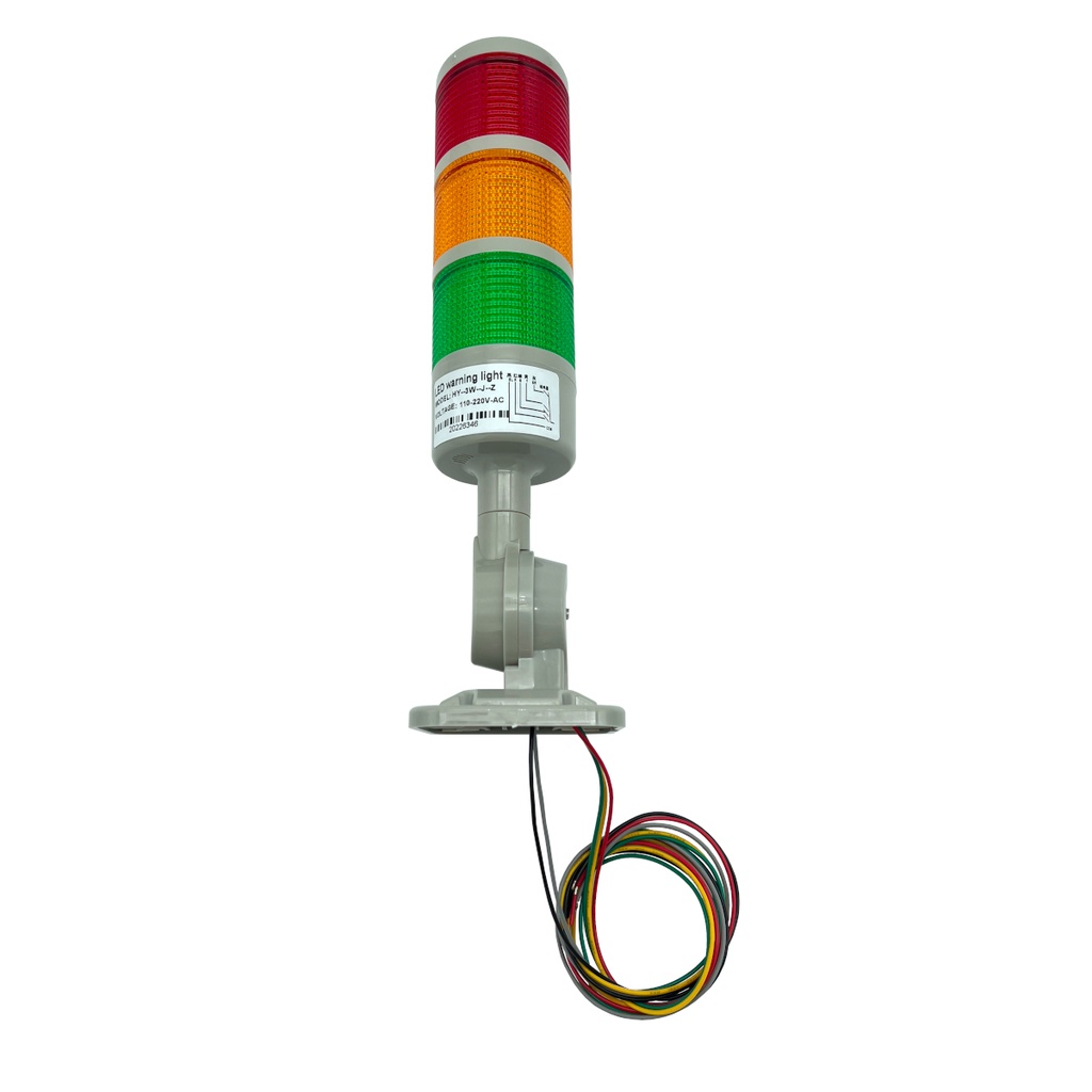 Torre Indicadora Industrial HY-3W-J-Z Semáforo 3 Colores 110-220V AC Maquinaria Con Buzzer