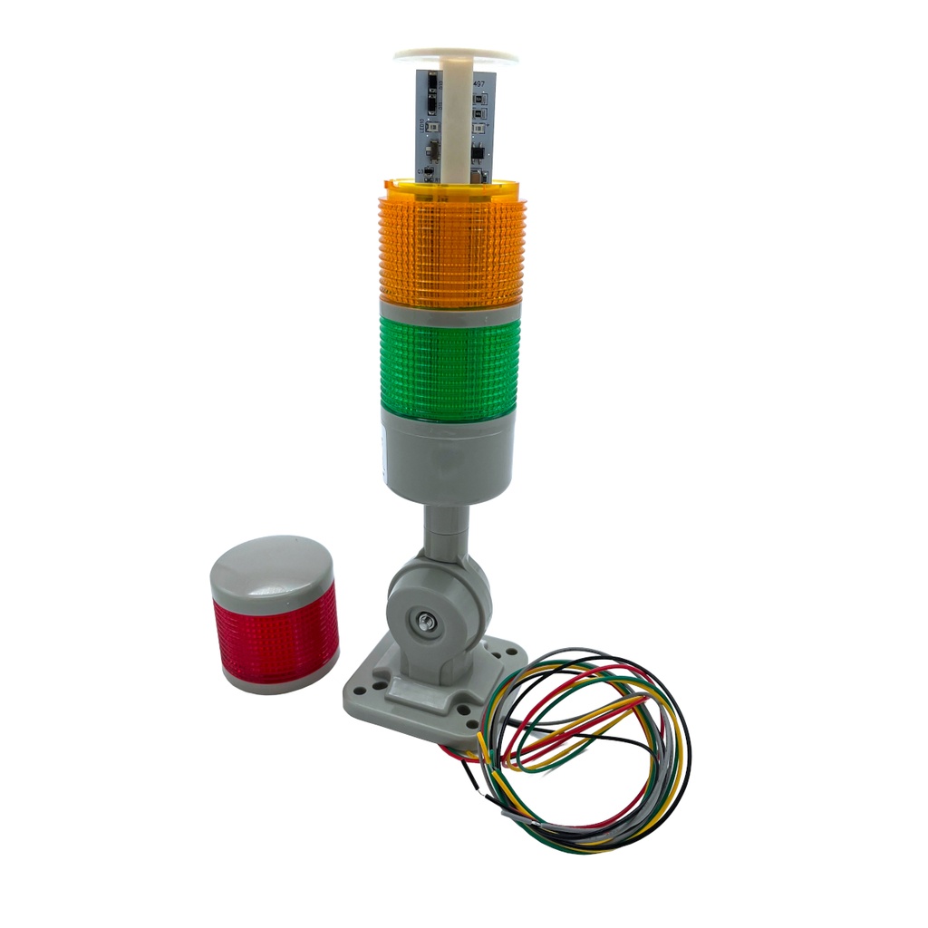 Torre Indicadora Industrial HY-3W-J-Z Semáforo 3 Colores 110-220V AC Maquinaria Con Buzzer