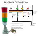 Torre Indicadora Industrial HY-3W-J-Z Semáforo 3 Colores 110-220V AC Maquinaria Con Buzzer