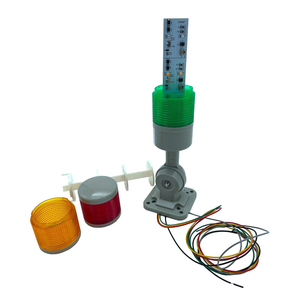 Torre Indicadora Industrial HY-3W-J-Z Semáforo 3 Colores 110-220V AC Maquinaria Con Buzzer