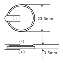 Pila Batería Toyopuc Tip-5426 3.0v Conector Marrón Mediano 