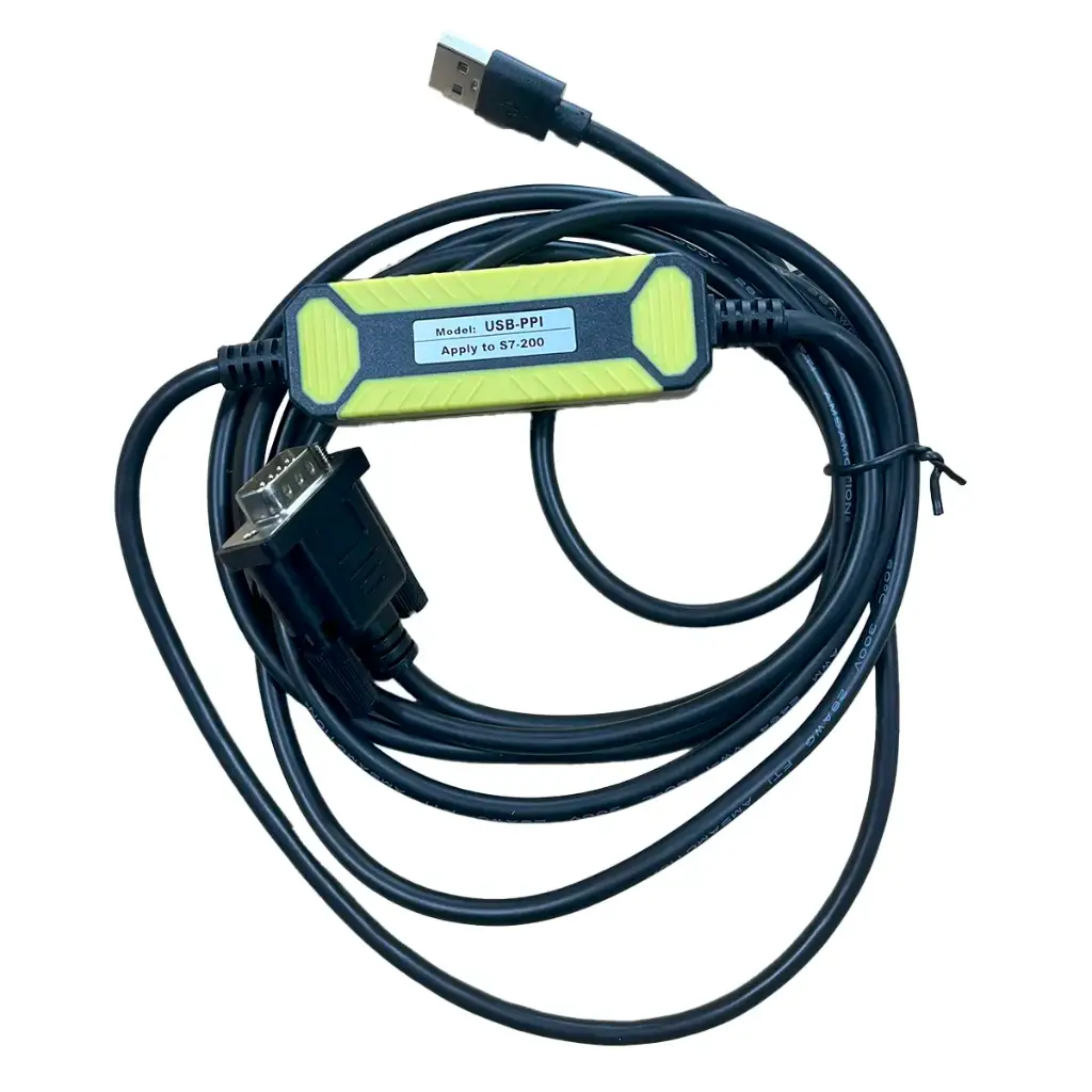 Cable de Programación USB-PPI AMSAMOTION Negro de 2.5mPara Siemens S7-200