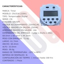 Timer Relay CN101A Temporizador Digital Acuario Incubadora (BLANCO) 220V