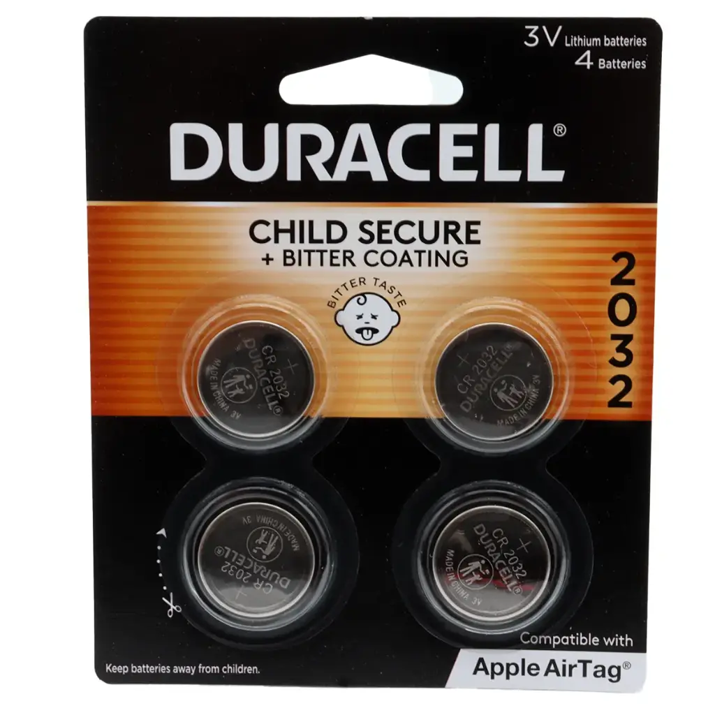 4x Blister Pila Batería Duracell CR2032 DL2032 3V Tipo Botón Litio