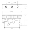 Arnes Clema Riel Din para Arduino Modelo DRG-01 Soporte de Nylon Para PCB 2 pzas