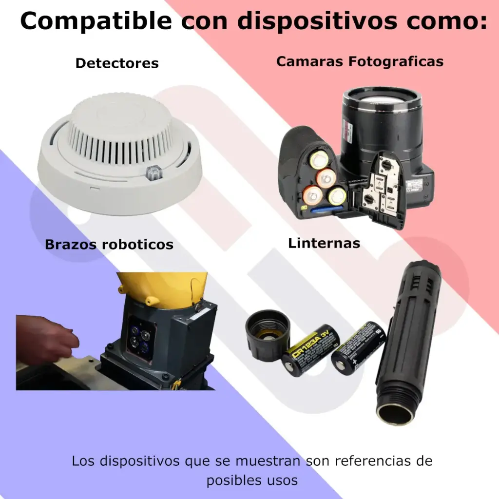 Pila Batería Panasonic Mod CR123A 3V De Litio Industrial