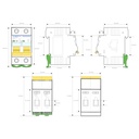 Interruptor Termomagnético TOB1Z-63(C20) 600V DC 20A Solar Fotovoltaico
