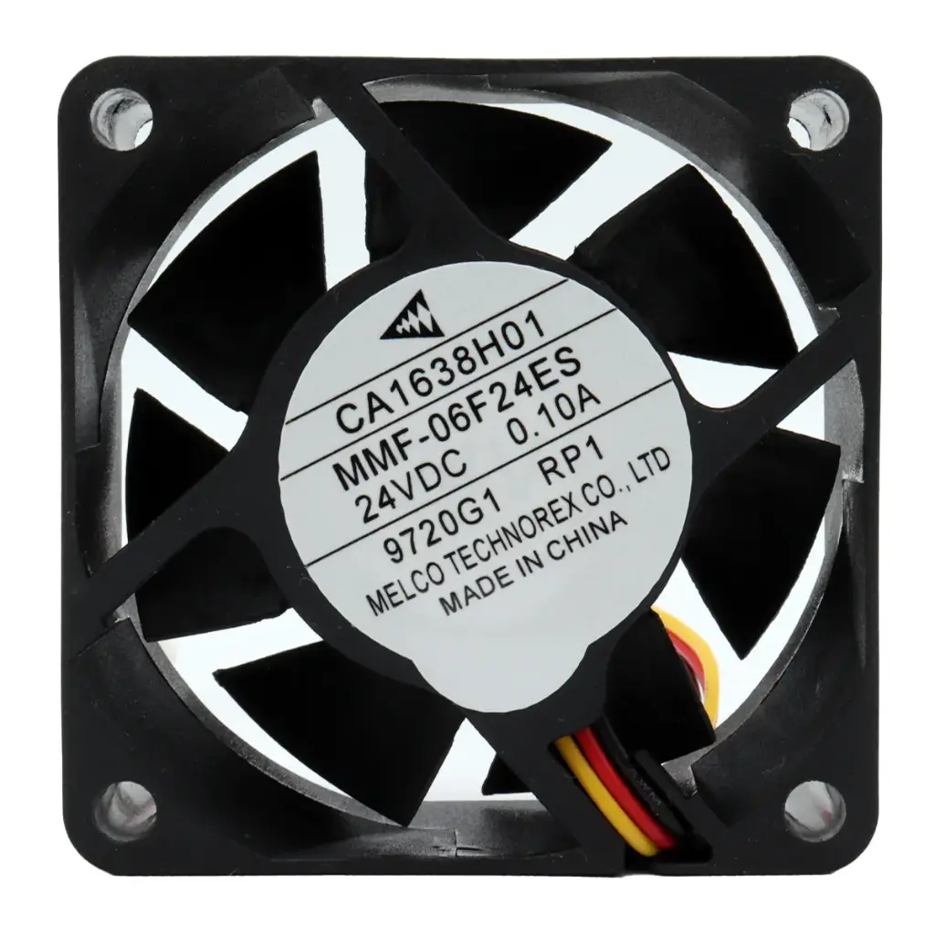 Ventilador MELCO TECHNOREX CA1638H01 MMF-06F24ES 9720G1 RP1 24V DC 0.10A 60mm x 60mm x 25mm