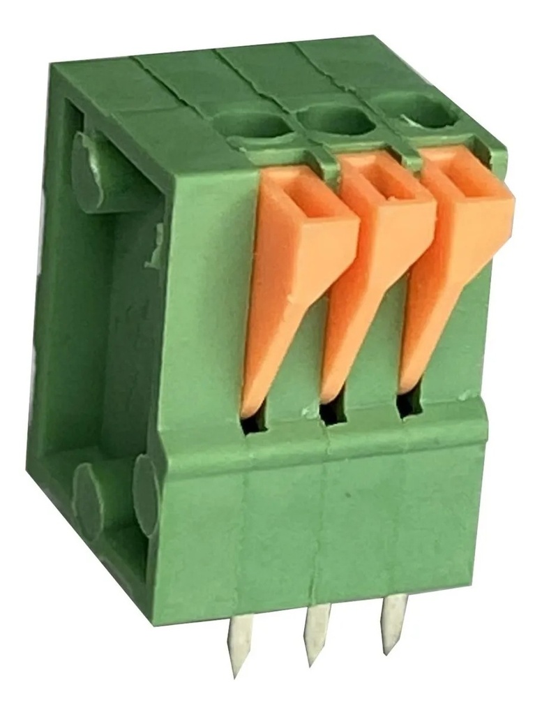 Bornera Para Circuito Impreso De Tres Terminales De Presión