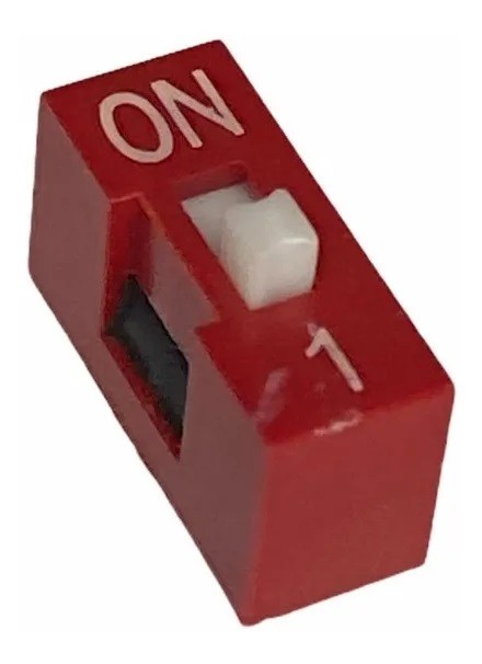 Dip Switch 1 Posición Bit Vía Canal Deslizable