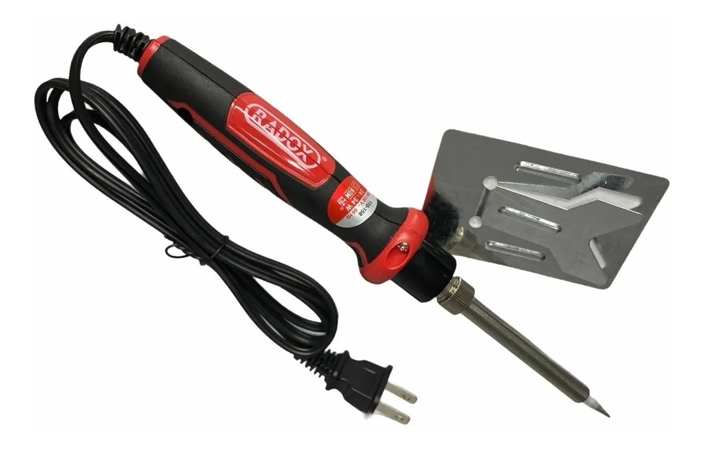 Cautín Tipo Lápiz Para Soldar 40W Mango Rojo Negro Radox