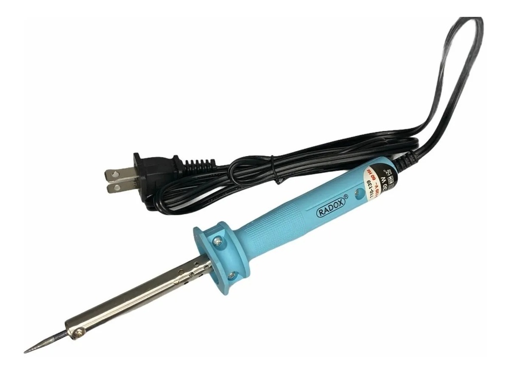 Cautín Tipo Lápiz Para Soldar 30W Mango Azul Radox