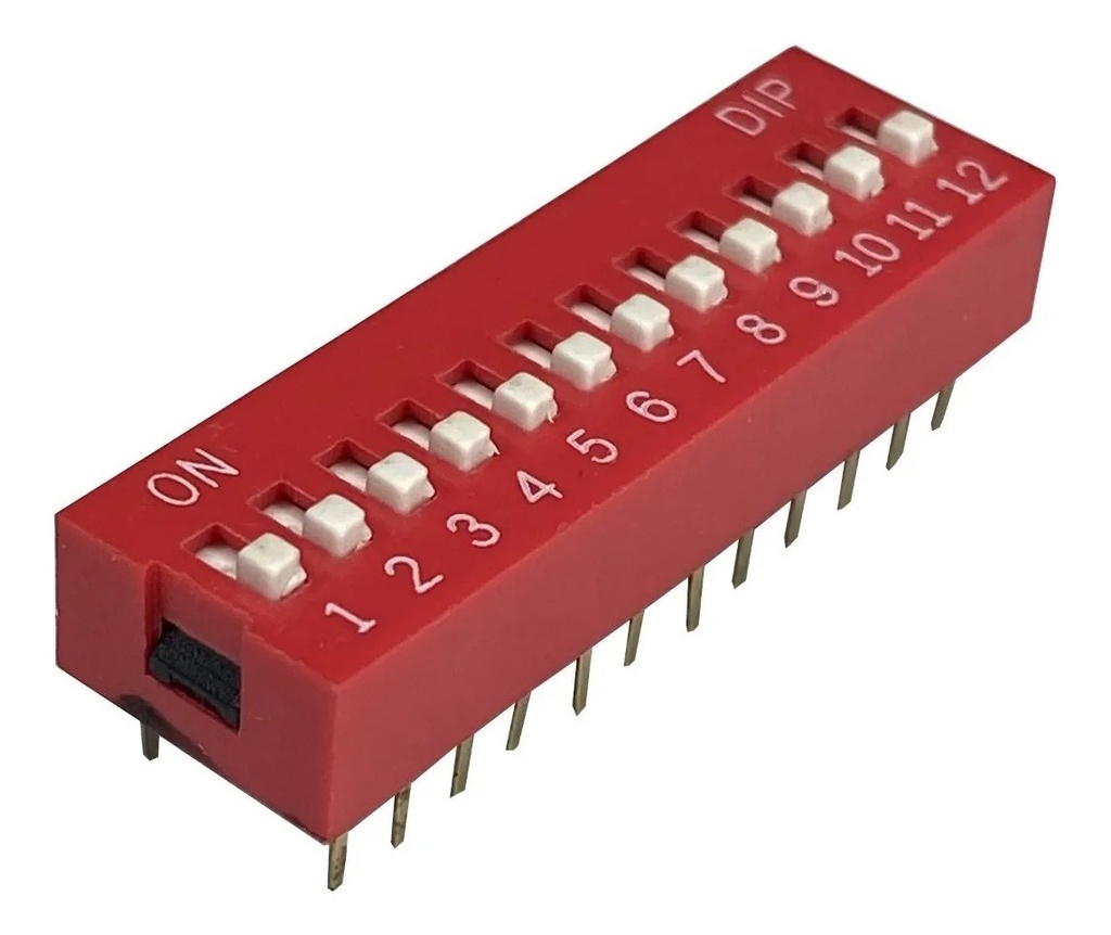 Dip Switch 12 Posiciones Bits Vías Canal Deslizable