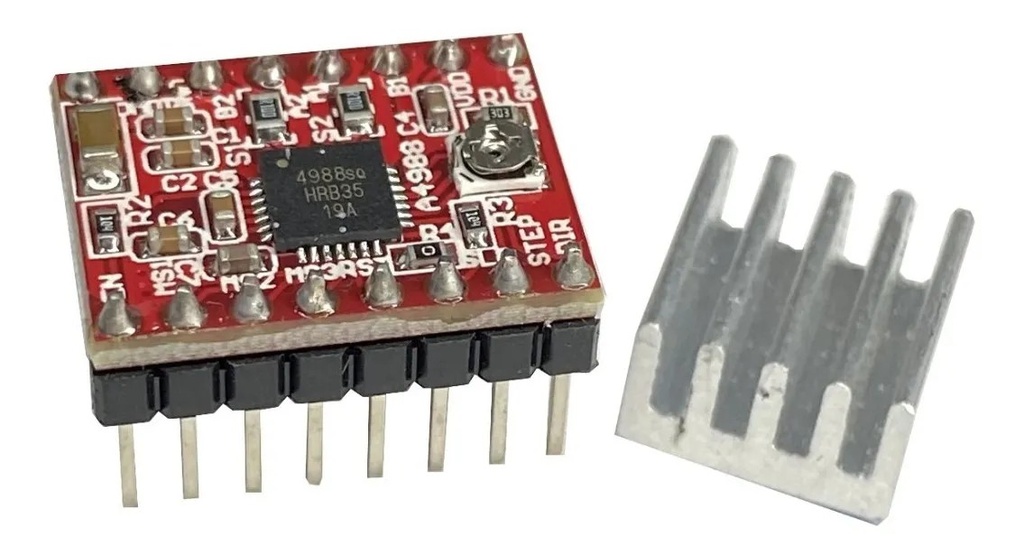 Driver Motor A Pasos Stepper A4988 Con Disipador PIC Arduino