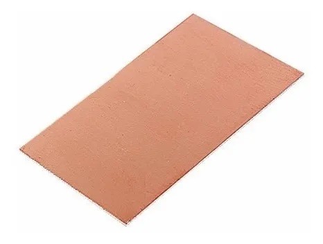 Placa Fenólica Una Cara 10x5Cm De Cobre Baquelita