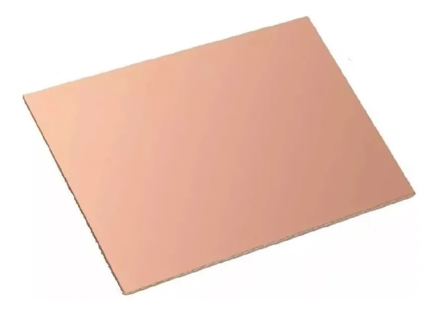 Placa Fenólica Doble Cara 15x10 Cm De Cobre Y Baquelita