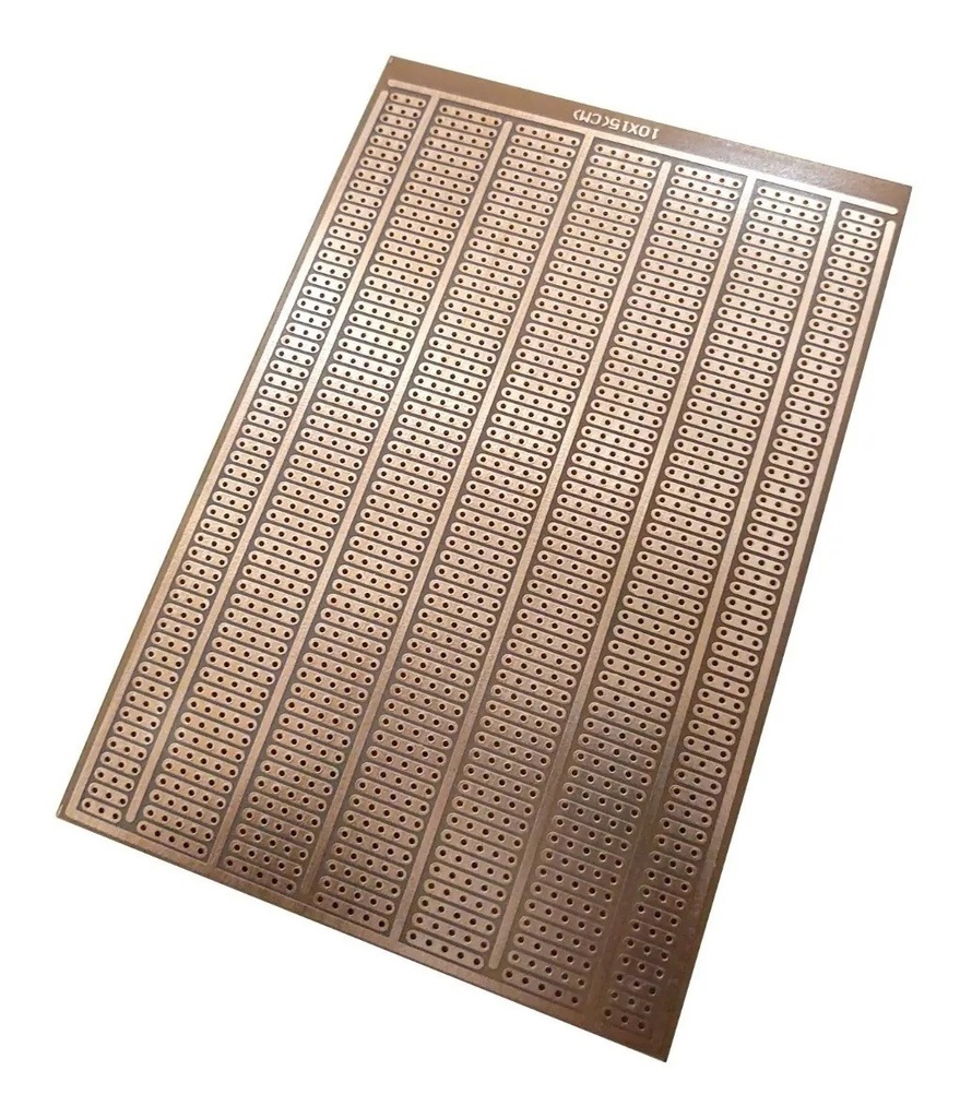 Placa Fenólica Perforada Cobre Y Baquelita 1mm de 10x15Cm