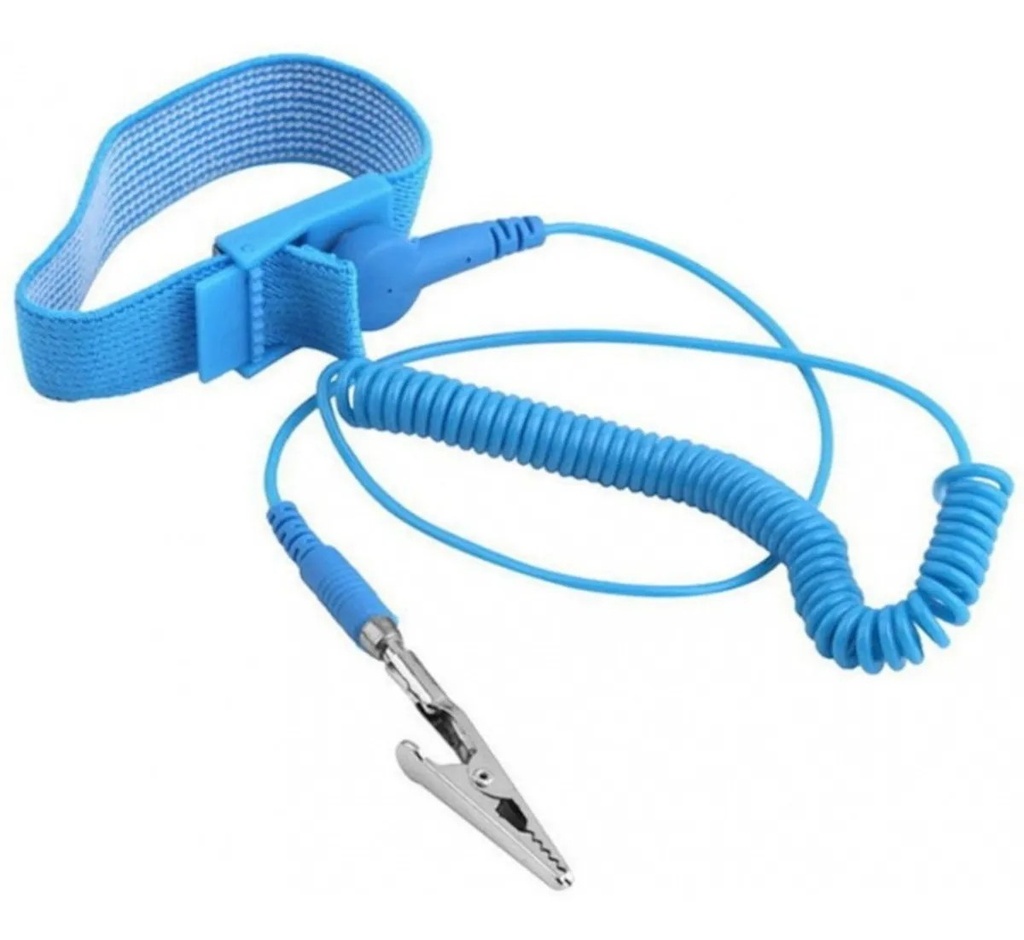 Pulsera Antiestática Color Azul Evita Descarga Electrónica