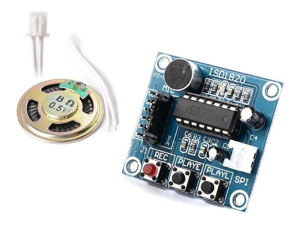 Módulo De Grabación De Voz ISD1820 Micrófono Y Bocina
