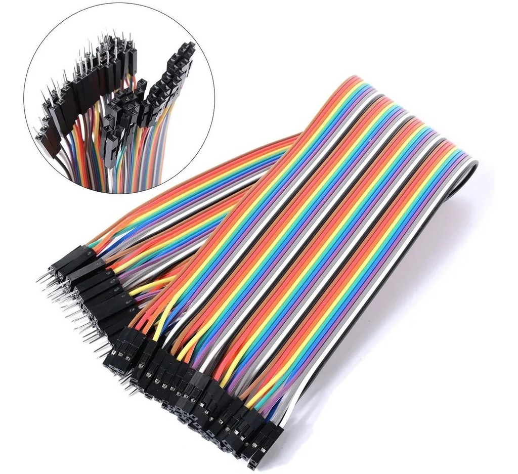 Cables Dupont Jumpers M/H 30cm Arduino Paquete De 40 Pzas