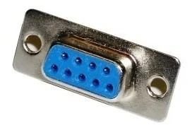 Puerto Serie DB9 Hembra Con Soldadura Aislante Azul Para Soldar Cable