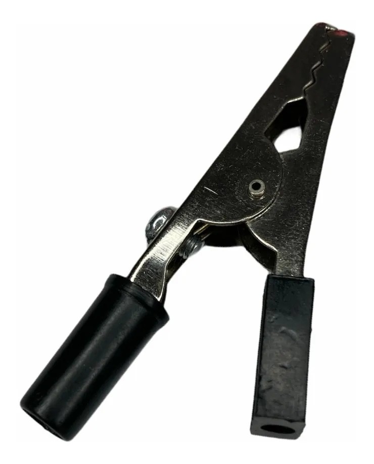 Caimán Tipo Pinza Mediano Con Tornillo Forro Negro