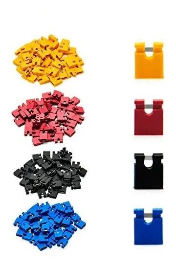 Mini Jumper Puente Corto Circuito Para Tira De Pines 2.54mm