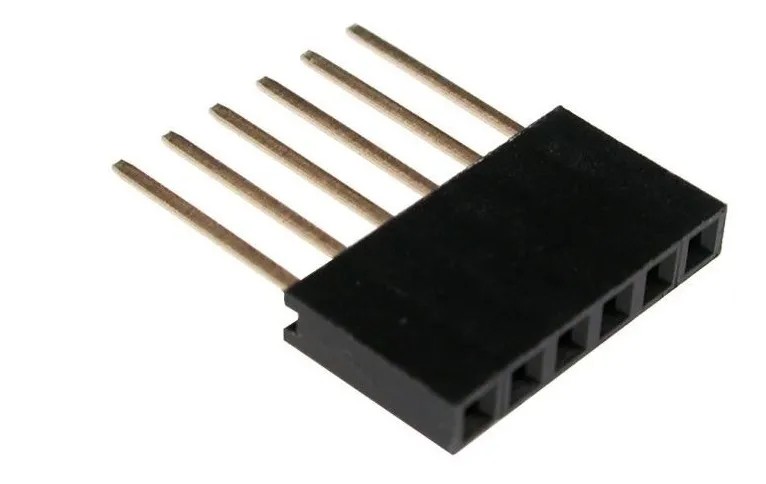 Tira Header Conector De 6 Pines Hembra Apilable Para Arduino