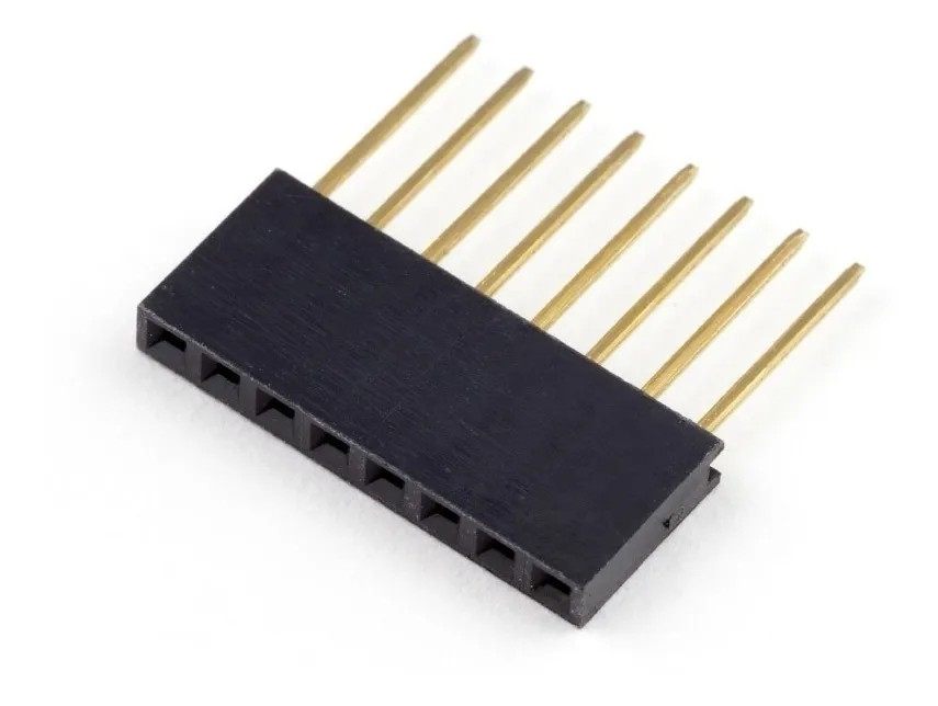 Tira Header Conector De 8 Pines Hembra Apilable Para Arduino