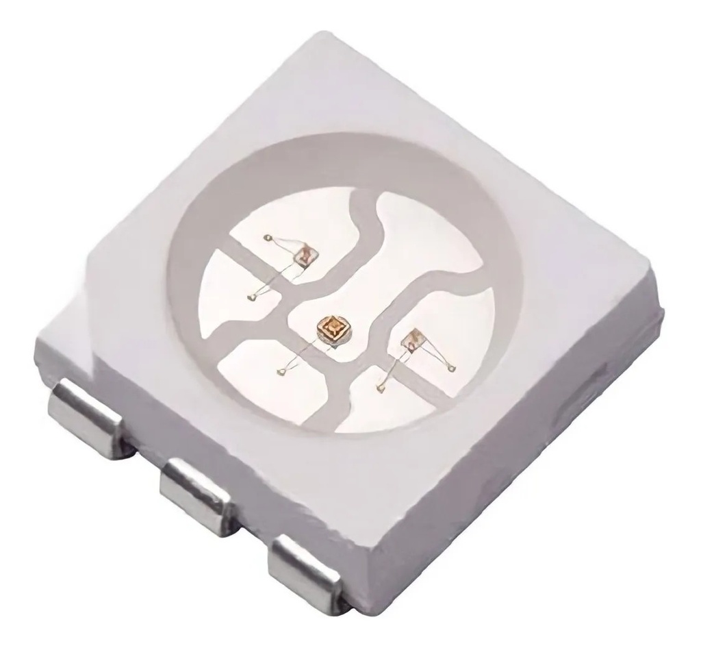 LED SMD 5050 RGB R(1.8-2.4V), G Y B(2.8-3.6V) Acuario Pecera