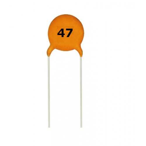Capacitores Cerámicos 47 PF, 0.047 NF, 0.000047 UF
