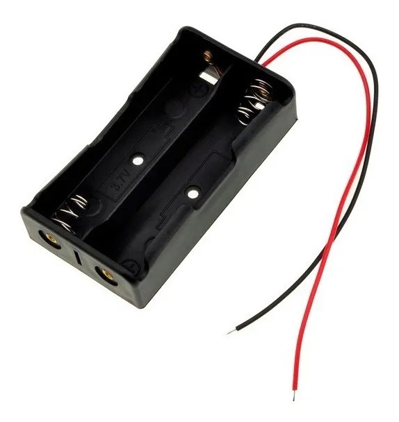 Portapila Soporte Sujetador Rígido 2 Baterías 18650 Li-ion Ion De Litio Sin Plug