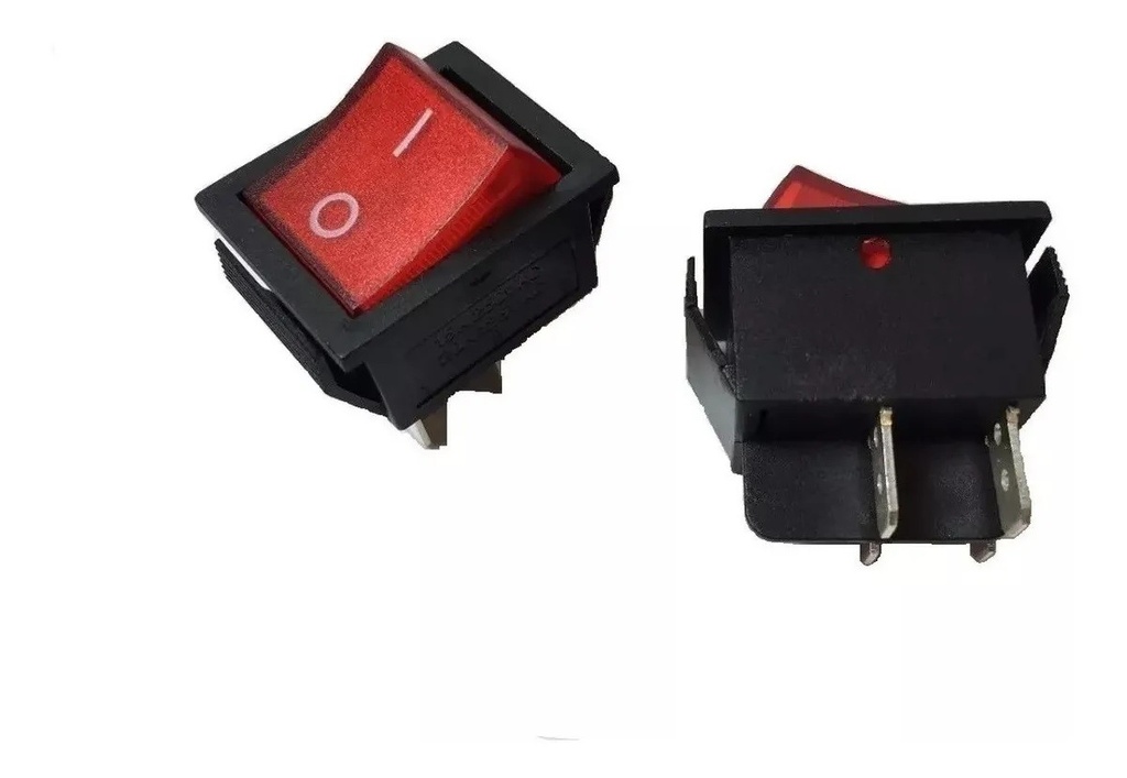 Switch Interruptor Balancín Con Piloto 4 Patas 2P 2T 20A 125V Rocker