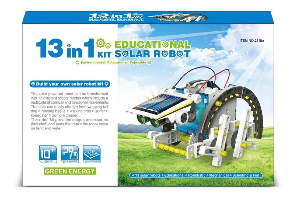 Kit 13 En 1 Robot Solar Robótica Educacional