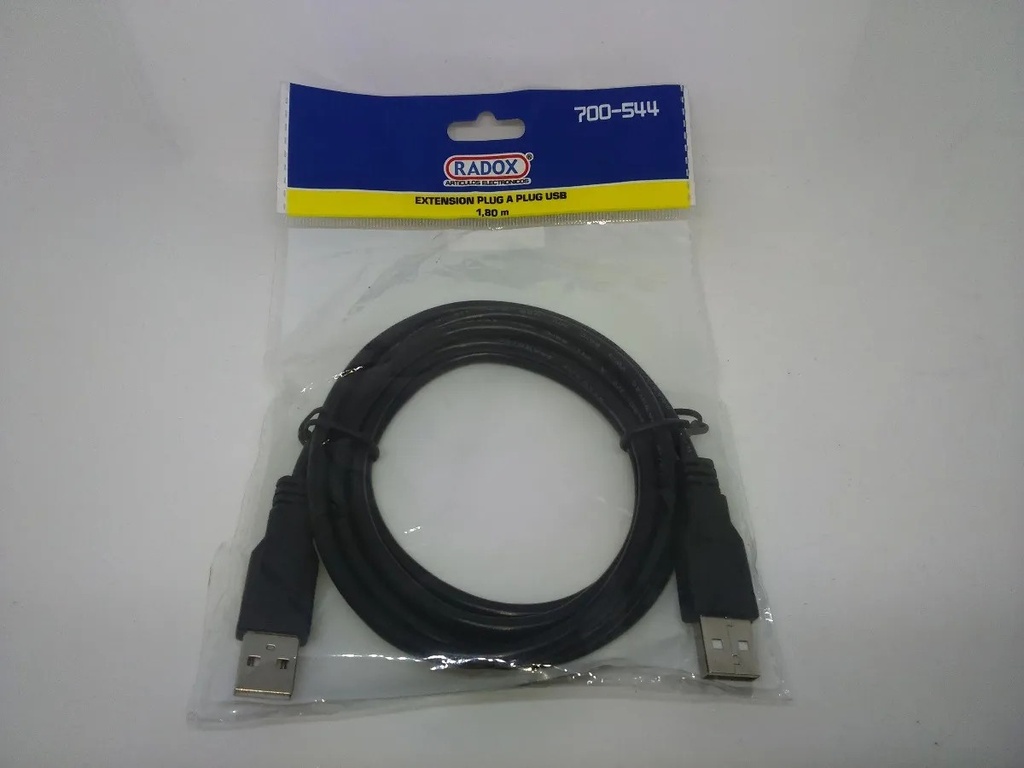 Extensión Plug A Plug USB Tipo A RADOX 1.8m