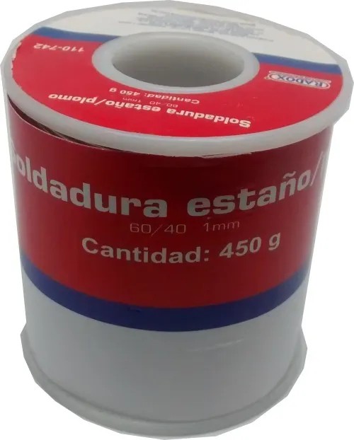 SOLDADURA ESTAÑO/PLOMO 60/40 1mm 450g