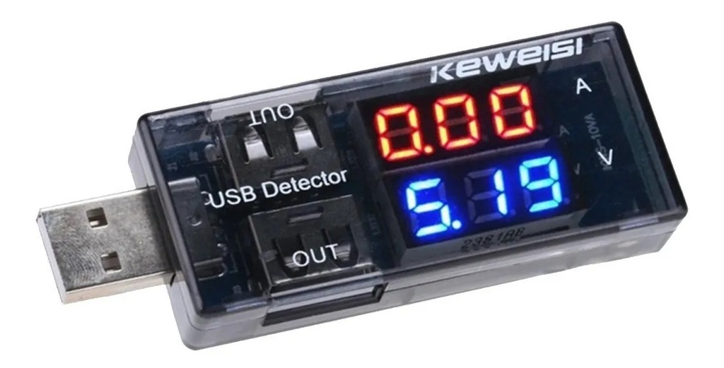 Keweisi USB Tester Medidor Probador De Voltaje Amperaje Digital