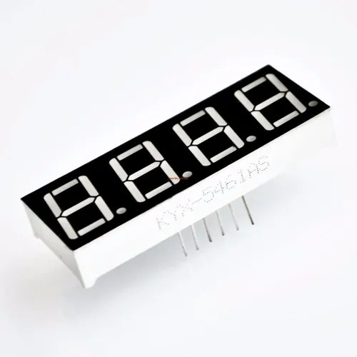 Display LED Rojo Siete Segmentos 4 Dígitos Cátodo Común 12 Pines Arduino PIC