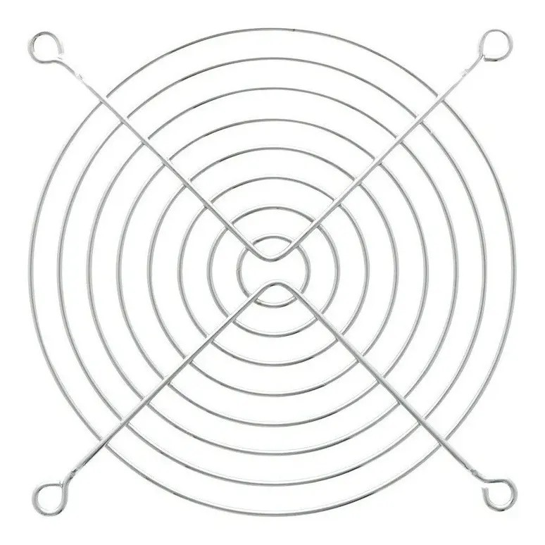 Rejilla Metálica Cromada 12cm x 12cm Para Ventilador